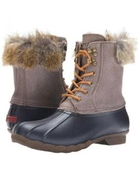 Sperry  Topsider Faux Fur Duck Rain Boots